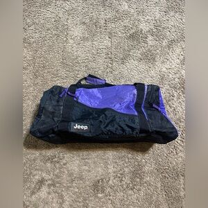 Vintage Jeep wrangler rubicon “triple black” duffel bag 90s
